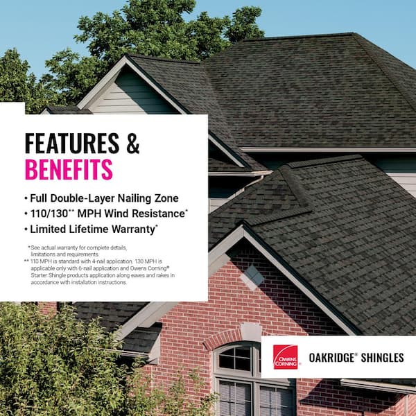 Owens Corning RIZERidge Estate Gray Algae Resistant Hip and Ridge Roofing  Shingles (33 lin. ft.. per Bundle) HZ20 - The Home Depot