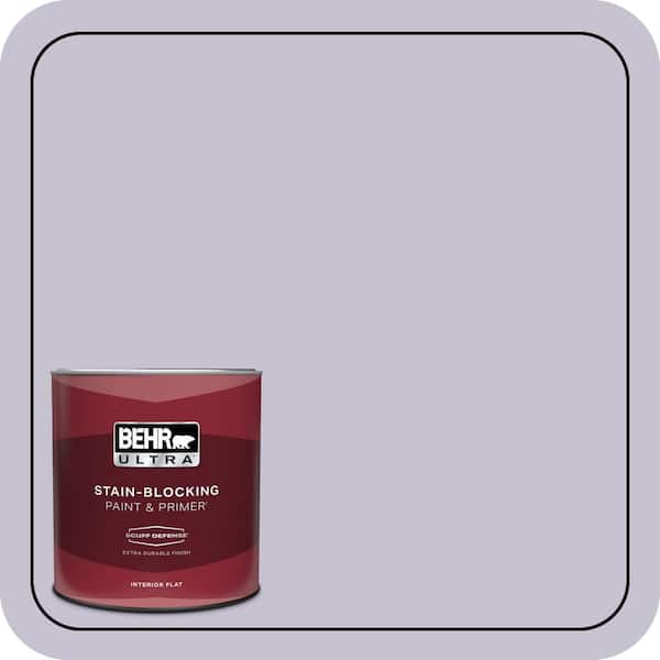 BEHR ULTRA 1 qt. #ICC-44 Lavender Bouquet Extra Durable Flat Interior Paint & Primer