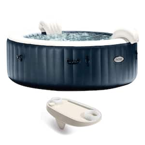PureSpa Plus 6-Person Portable Inflatable Hot Tub Jet Spa w/Phone Tray Accessory
