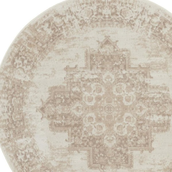 4 X 6 Ivory, Red Oriental Washable Area Rugs Runner Rug