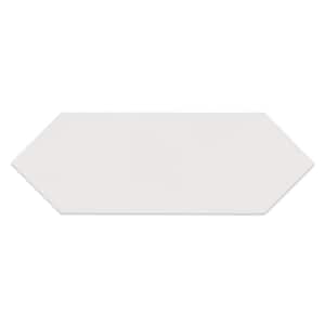 Russell White 4 in. x 12 in. Matte Porcelain Picket Floor and Wall Tile Sample