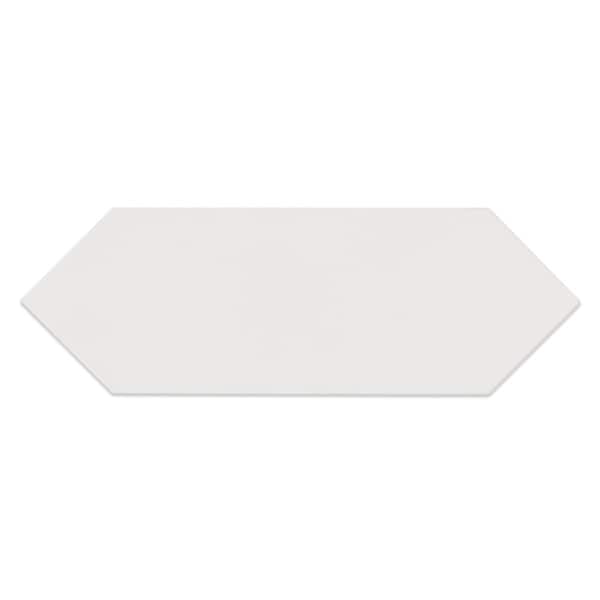 Ivy Hill Tile Russell White 4 in. x 12 in. Matte Porcelain Picket Floor and Wall Tile Sample