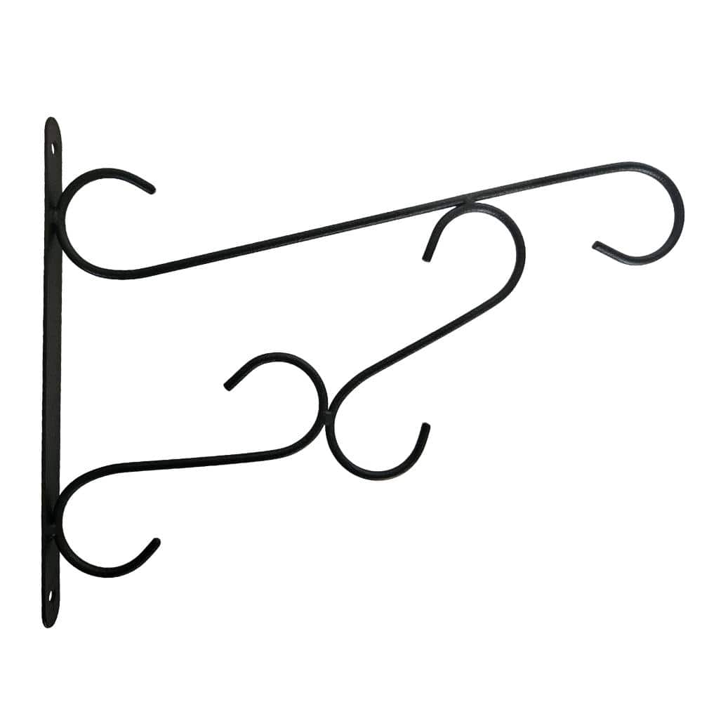 Curved Scroll Metal Wall Bracket for Hanging Accessories and Flowerpots Suitable for Indoor & Outdoor, Black price history on PriceWatchPro