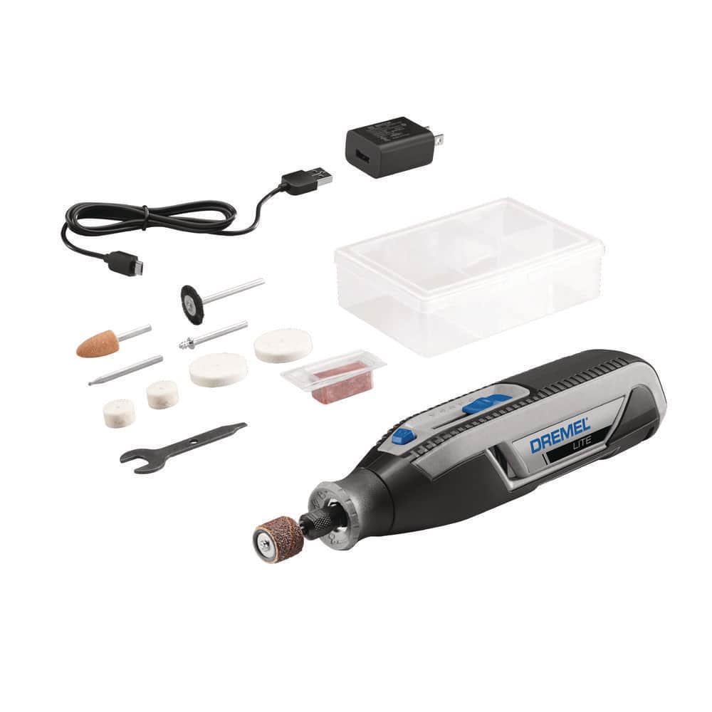 Dremel Lite 7760 4V Variable Speed Lithium Ion Cordless Rotary Tool Kit  with 10 Accessories 7760-N/10 - The Home Depot