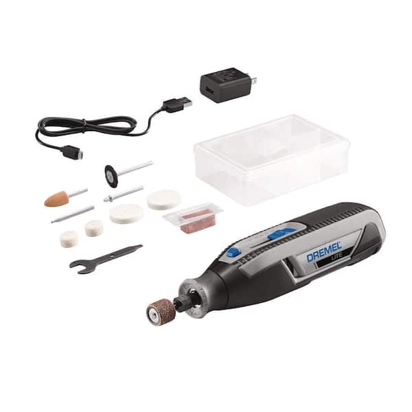 Dremel Lite 7760 4V Variable Speed Lithium Ion Cordless Rotary Tool Kit with 10 Accessories