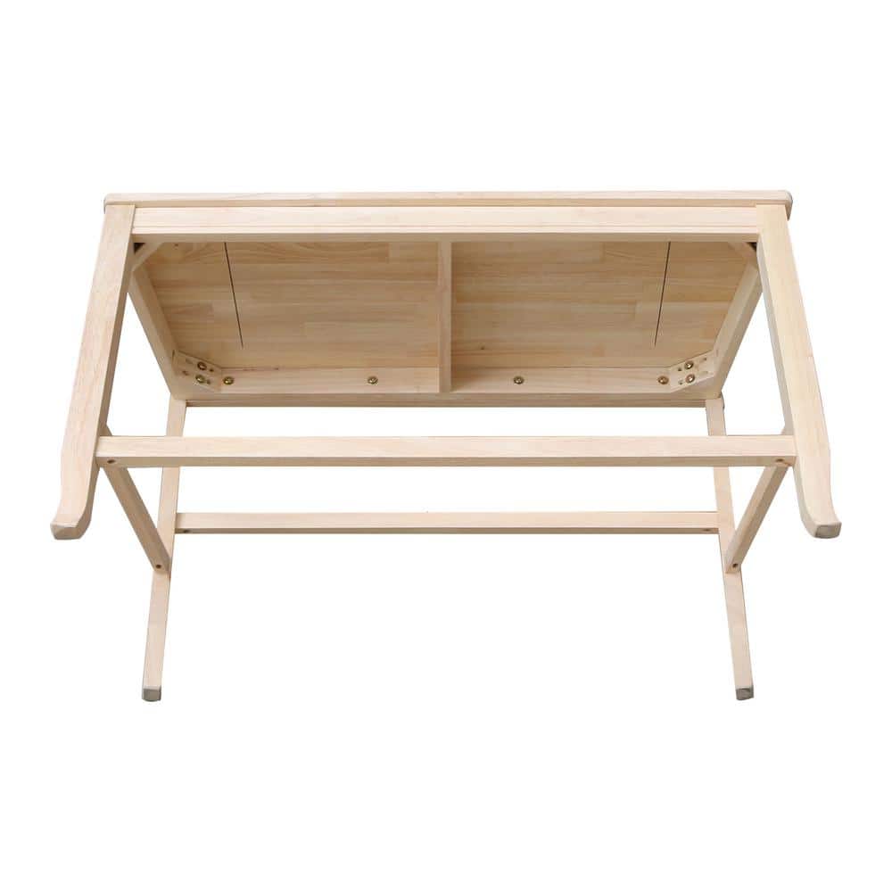 Natural Solid Wood Double X-Back Armless Bench
