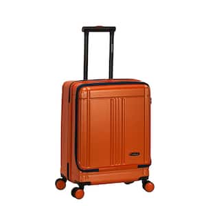 Tokyo 18 in. Orange Expandable Hard Side Spinner Carry on Laptop with TSA Lock