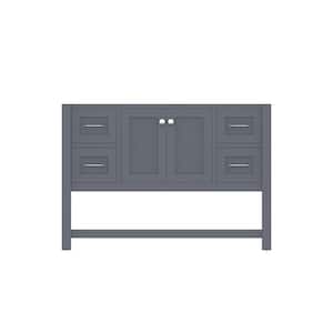 Wilmington 47 in. W x 21.5 in. D x 33.45 in. H Bath Vanity Cabinet without Top in Gray