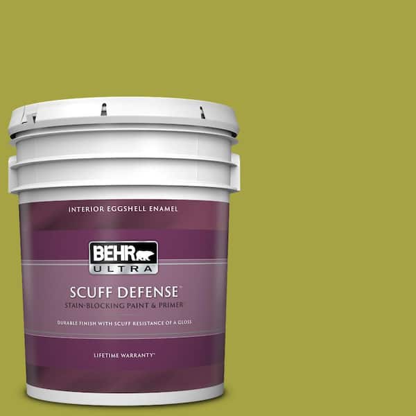 BEHR ULTRA 5 gal. #400B-7 Lemon Grass Extra Durable Eggshell Enamel Interior Paint & Primer
