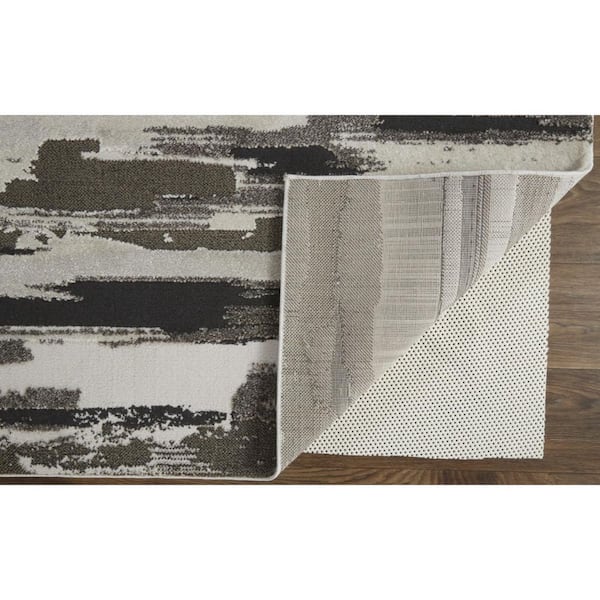 9 x 12 Gray, Ivory Abstract Area Rug