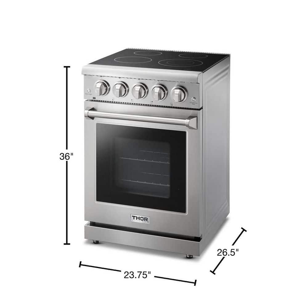 Thor 24" Stainless Steel Freestanding Convection Electric Range
