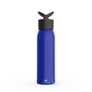 24 oz. Ocean Blue Resuable Single Wall Aluminum Water Bottle with Threaded Lid