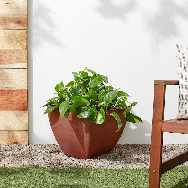 Simplicity Square 16 in. x 16 in. x 13 in. Terra Cotta PSW Pot