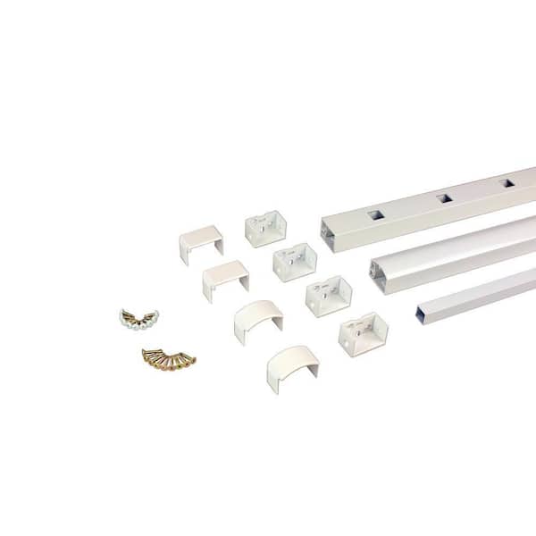 Tuscany 4 in. x 36 in. x 60 in. Aluminum Rail Kit Level Gloss White Aluminum