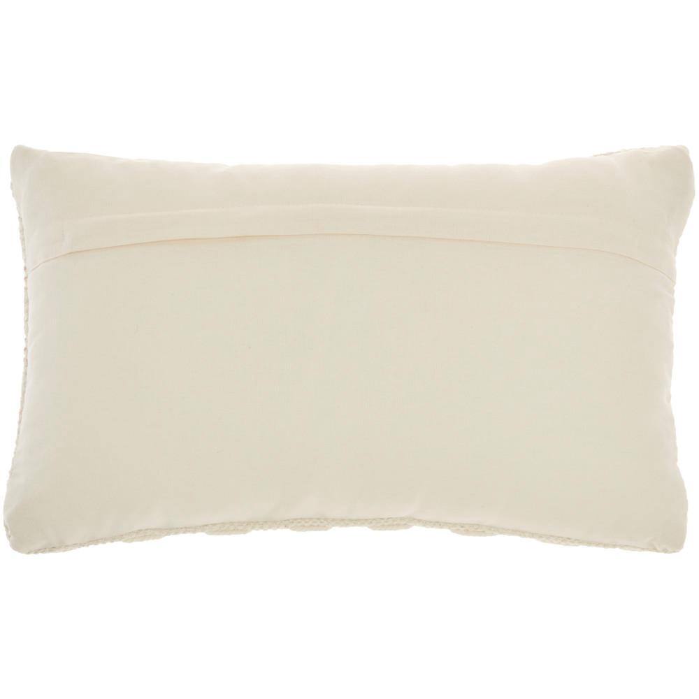 Blush and Ivory Embroidered Rectangular Throw Pillow