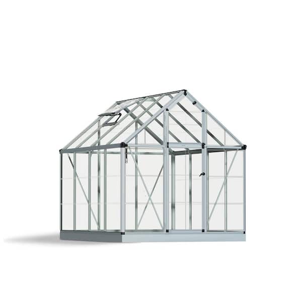 CANOPIA by PALRAM Snap and Grow 6 ft. x 8 ft. Silver/Clear DIY Greenhouse Kit