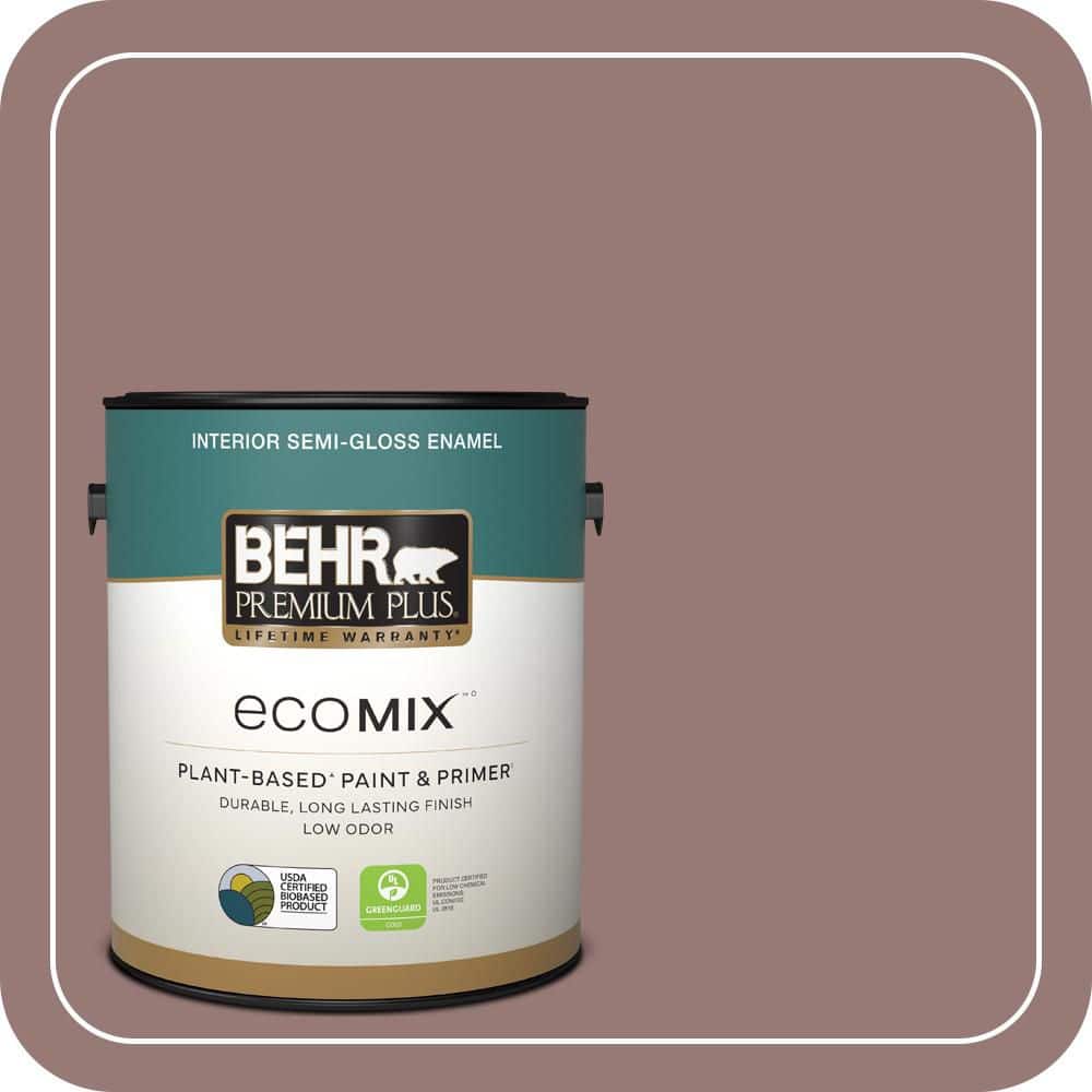 1 gal. #130F-5 Mushroom Basket Semi-Gloss Enamel EcoMix Plant-Based Interior Paint & Primer price history on PriceWatchPro