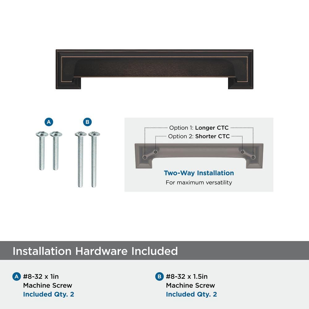 Oil Rubbed Bronze Traditional Cup Pull with Mounting Hardware
