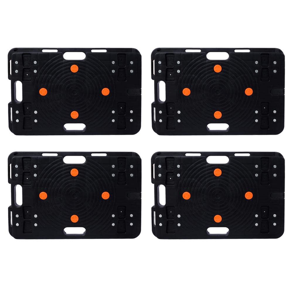 4Pcs 23.6 x 15.7 in. Heavy Duty Furniture Interlocking Moving Dolly with 4 