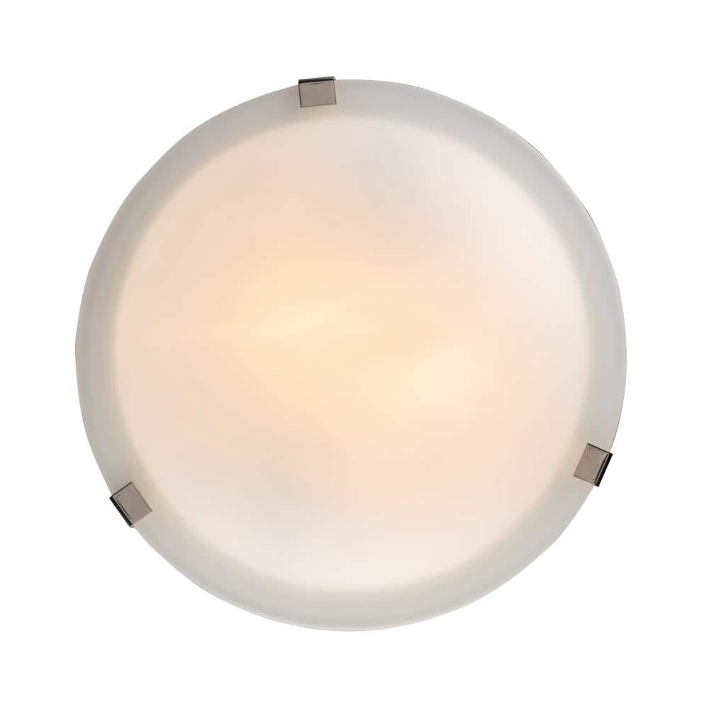 Neptune 12" Brushed Nickel Contemporary Flush Mount Ceiling Light