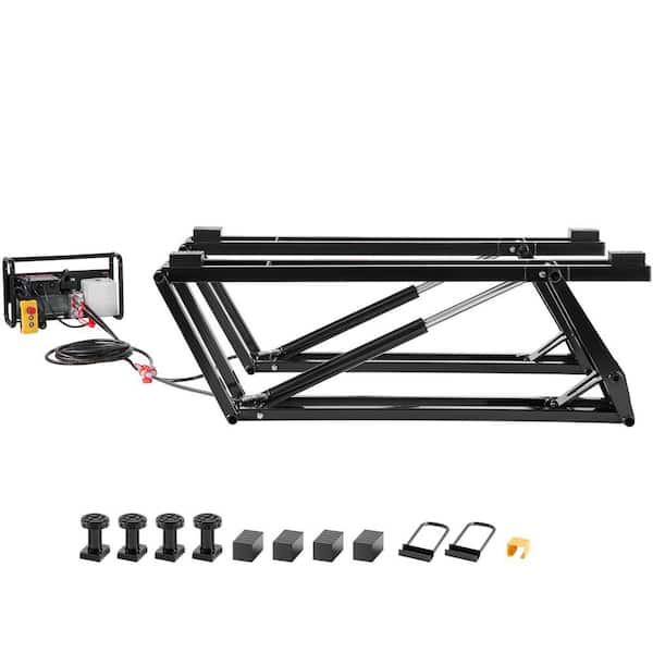 7000 lbs. Portable Car Lift, Adjustable 3-Level Design with 29.4 in. Lift Height Remote Control and Auto Lock System