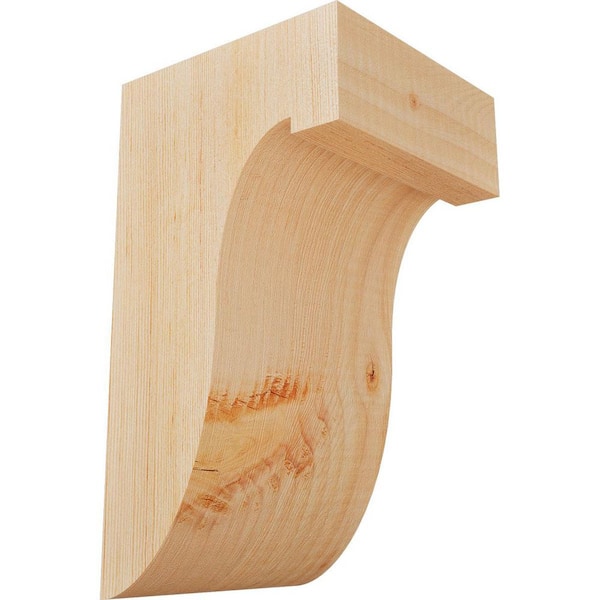 Ekena Millwork 5-1/2 in. x 6 in. x 10 in. Douglas Fir Del Monte Smooth Corbel