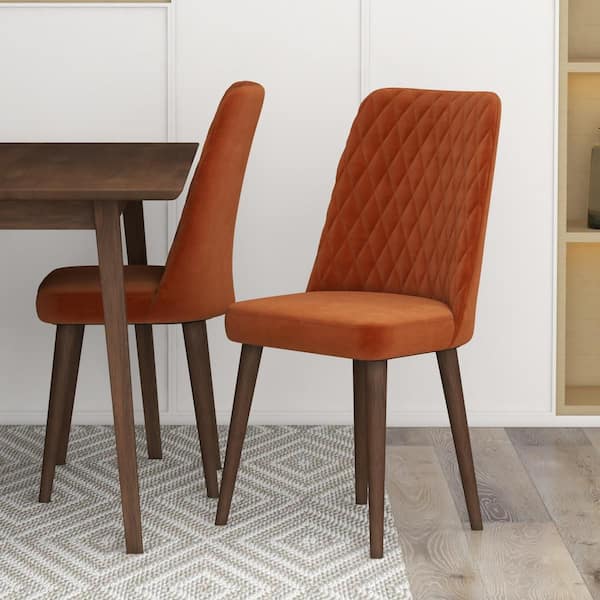 orange dining room chairs set of 4