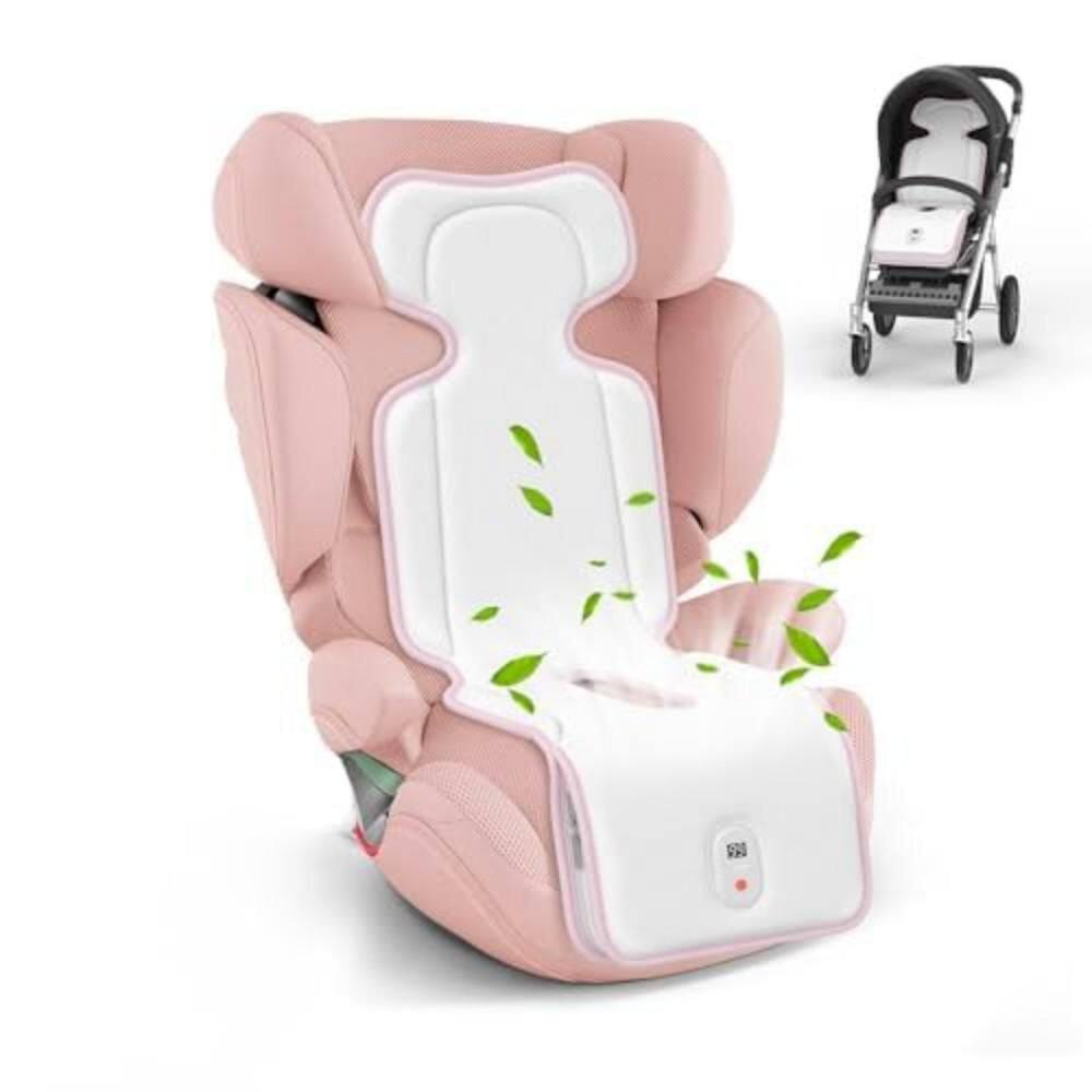 Universal Size Stroller Pad Car Seat Liner Blower‑Equipped Baby Cooling Cushion 10000mAh Rechargeable for Hot Days, Pink price history on PriceWatchPro