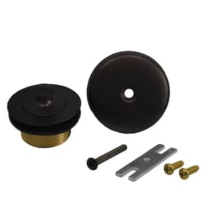 Lift and Turn Bath Tub Drain Conversion Kit with 1-Hole Overflow Plate in Oil Rubbed Bronze