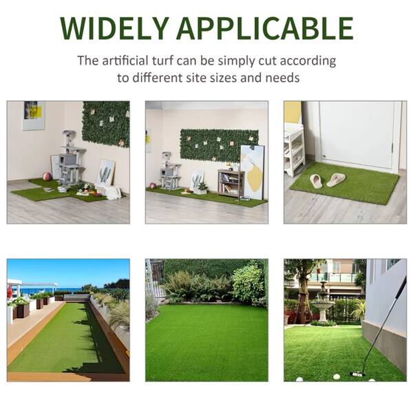 LITA Realistic 6.5 ft. x 10 ft. Green Artificial Grass Turf
