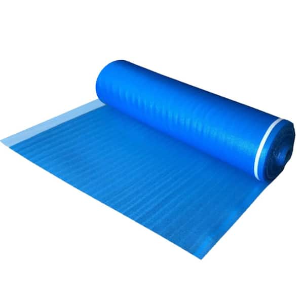 Dekorman Laminate Flooring Blue Foam Underlayment 3.6 ft W x 55.5 ft L x 3 mm T (200 sq.ft/roll)