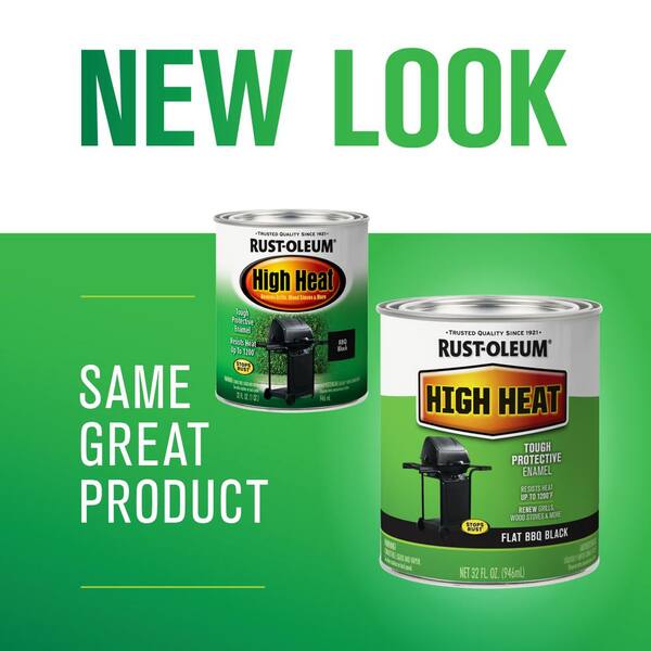 1 qt. High Heat Flat Bar-B-Que Black Enamel Interior/Exterior Paint