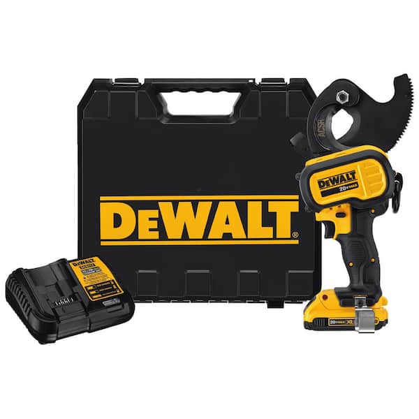 DEWALT 20V MAX Cordless ACSR Cable Cutting Tool, (1) 20V 2.0Ah Battery, and Charger