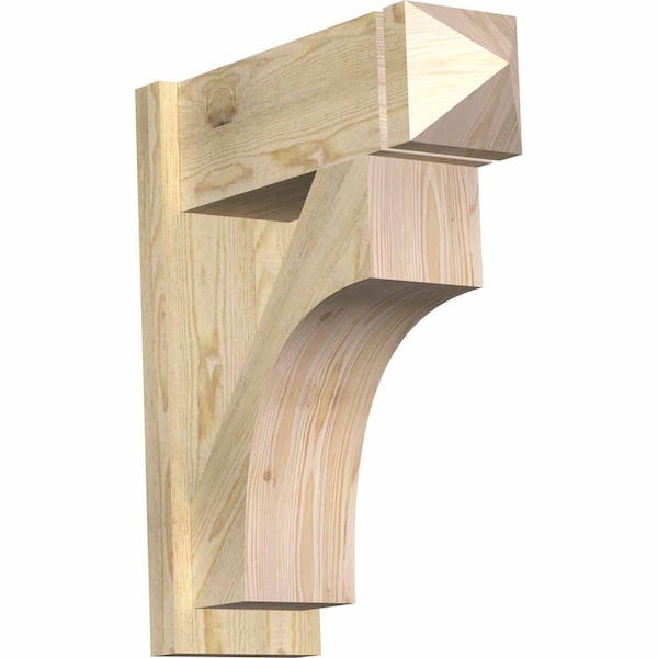 Ekena Millwork 8 in. x 26 in. x 22 in. Douglas Fir Westlake Arts and Crafts Rough Sawn Outlooker