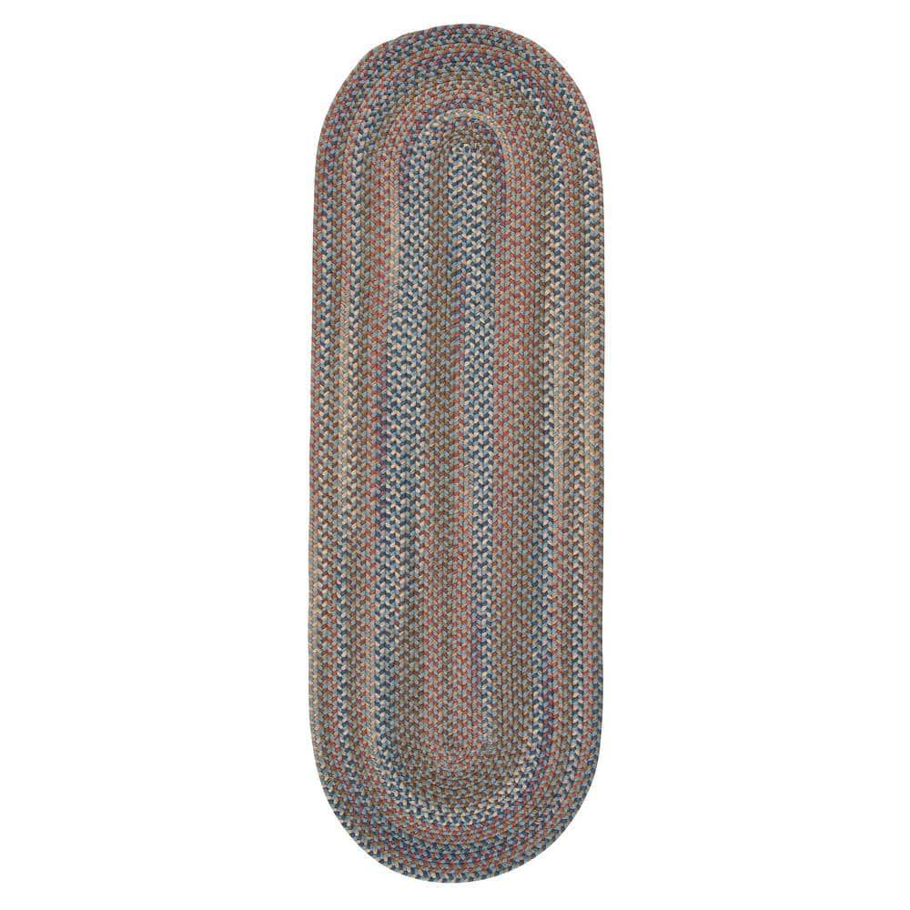 Cedar Cove Light Blue 2 ft. x 12 ft. Oval Runner Indoor Area Rug