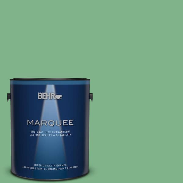 BEHR MARQUEE 1 gal. #460D-5 Tree Fern Satin Enamel Interior Paint & Primer