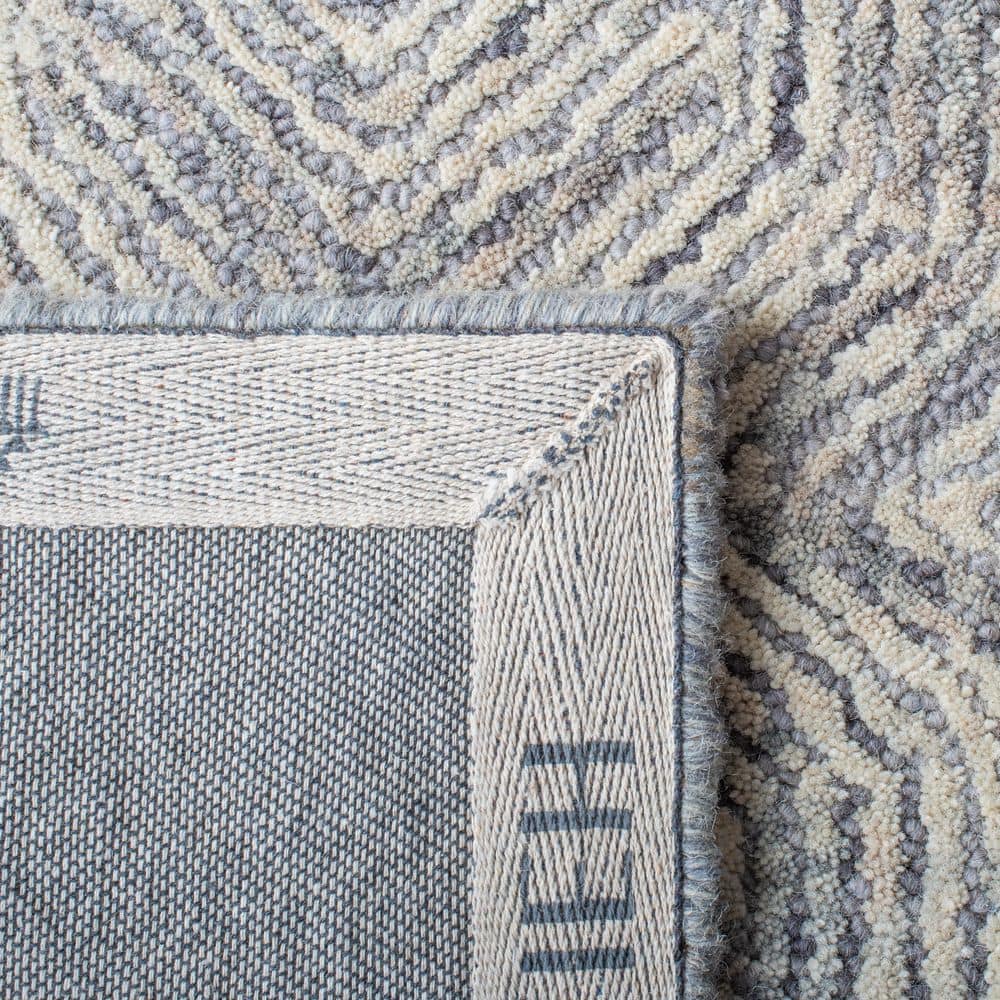 Silver Hand-Tufted Wool 4' x 6' Rectangular Rug