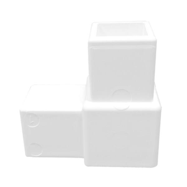 SnapFence White Modular Vinyl Compact Fence Elbow (12-Box)