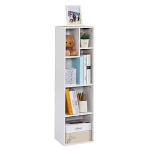 Simple Home 5-Tier Adjustable Shelf Bookcase，White
