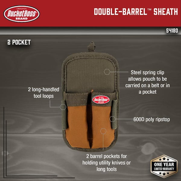 2-Pocket Double Barrel 4 in. Tool Belt Sheath Holster