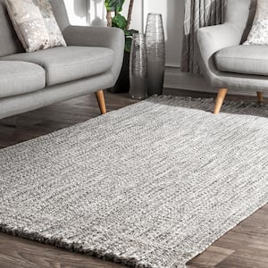 Courtney Braided Black and White 3 ft. x 5 ft. Indoor/Outdoor Patio Area Rug
