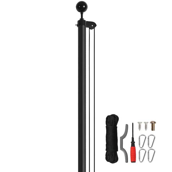 Feather FlagPole Kit Pole Height 20 ft. made of aluminum alloy Telescoping Flagpole with Ground Stake and Carry Bag