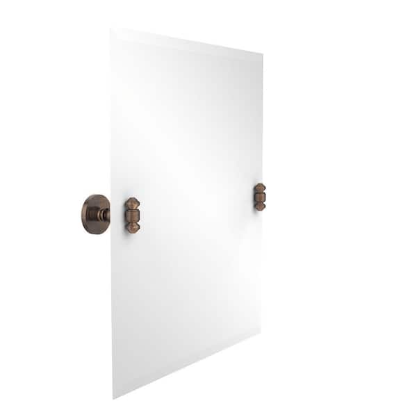 Allied Brass South Beach Collection 21 in. x 29 in. Frameless Oval Single Tilt Mirror with Beveled Edge in Venetian Bronze