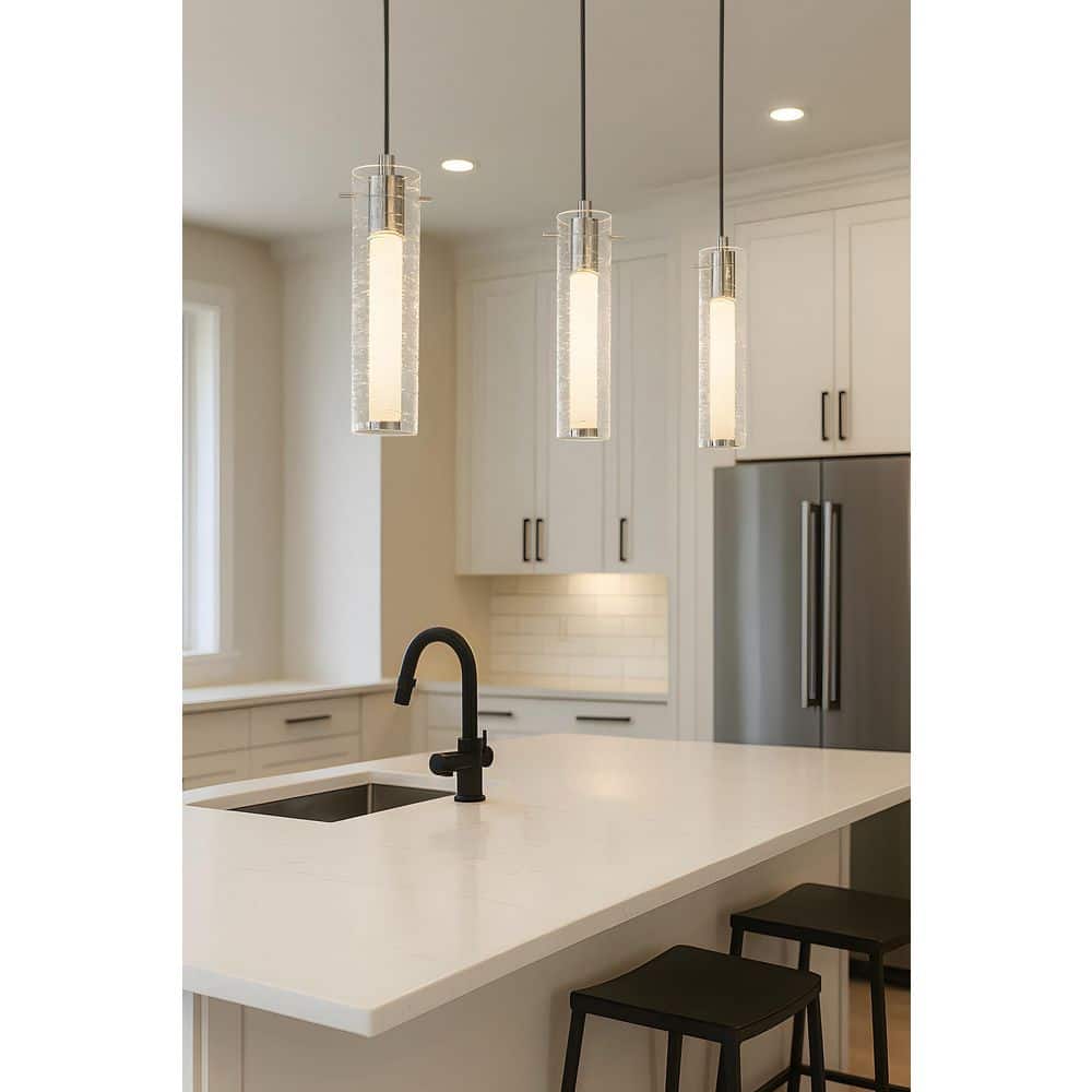 Bari Chrome Outdoor Pendant Light with Crystal Shade price history on PriceWatchPro