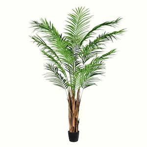 6 ft Artificial Potted Giant Areca Palm Tree.