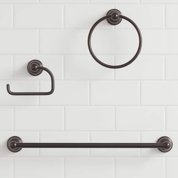 Mandouri 3-Piece Bath Hardware Kit in Bronze