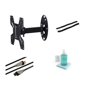 Full Motion Articulating Steel Wall Mount Kit for 10 in. to 37 in. Flat Panel TVs - Black