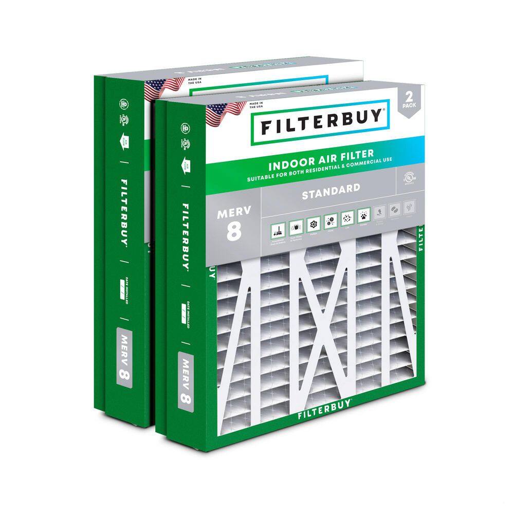24.5 in. x 27 in. x 5 in. MERV 8 (FPR 5) Dust Defense Pleated HVAC AC Furnace Air Filters for Trane & More (2-Pack) price history on PriceWatchPro