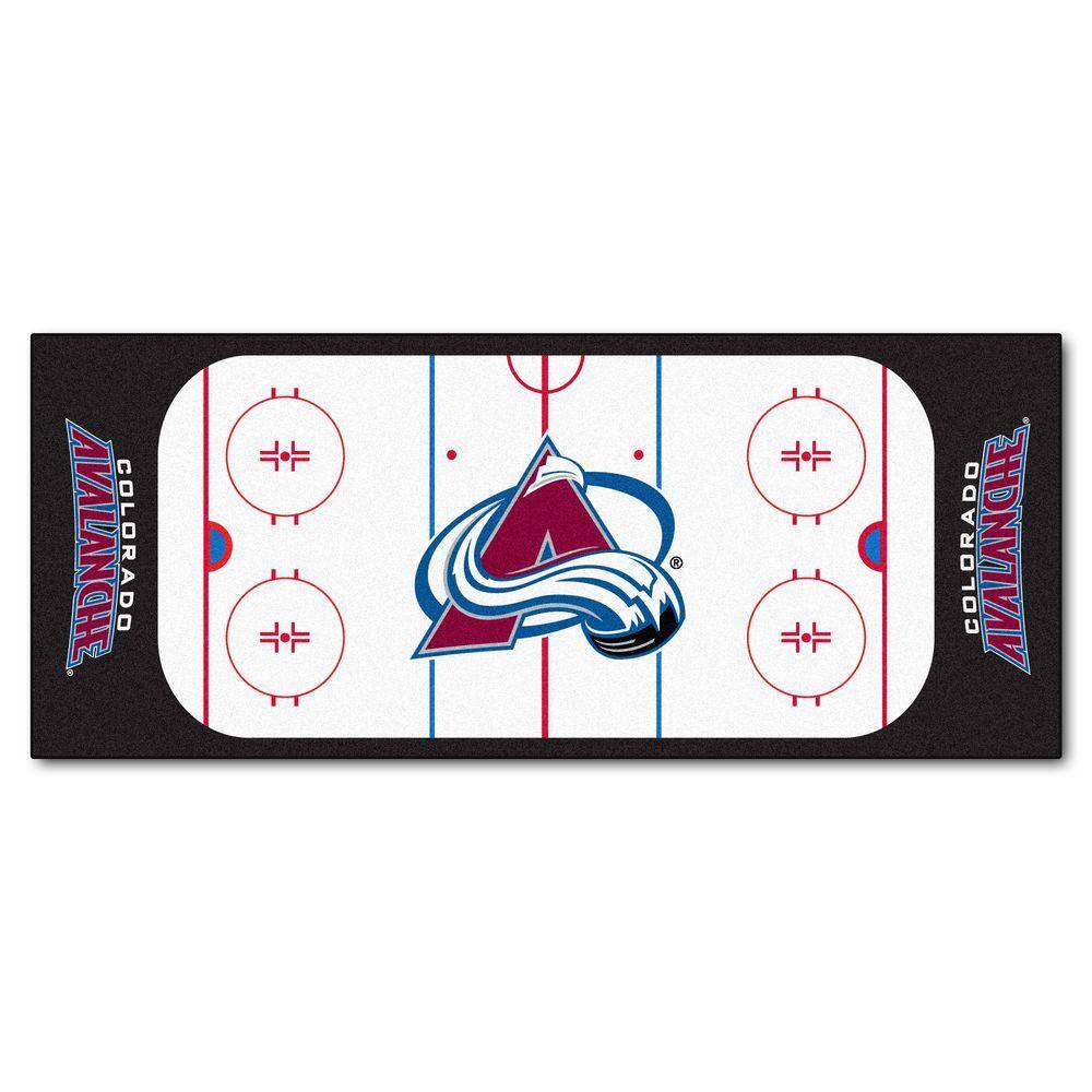 FANMATS Colorado Avalanche 3 ft. x 6 ft. Rink Rug Runner Rug 10620