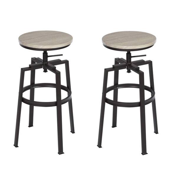 wood seat metal frame bar stools